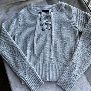 Kendall & Kylie Lace Up Sweater
